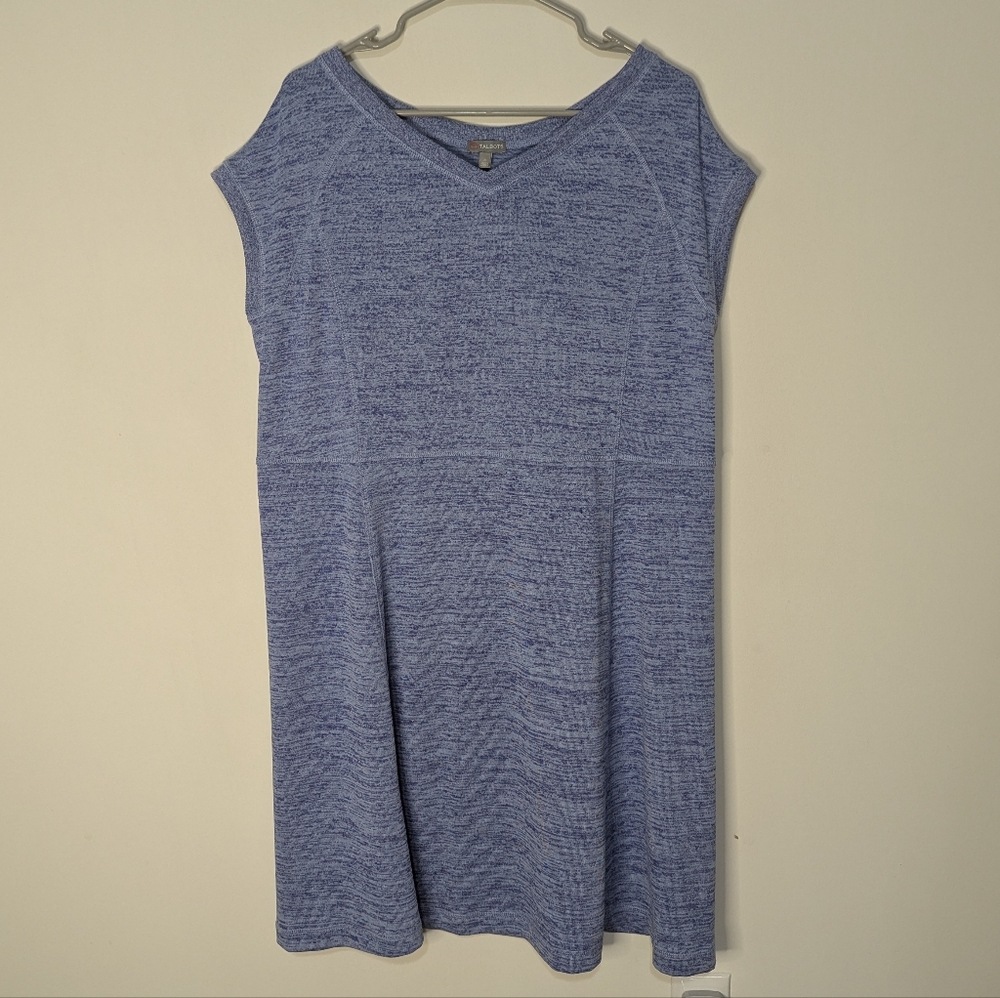 NWT Talbot's Women's Size X Heather Blue Sleeveless Dress
